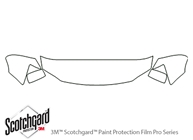 Dodge Grand Caravan 2008-2010 3M Clear Bra Hood Paint Protection Kit Diagram