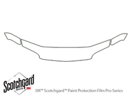 Dodge Intrepid 1993-1997 3M Clear Bra Hood Paint Protection Kit Diagram