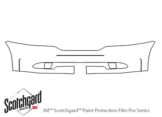 Dodge Journey 2009-2010 3M Clear Bra Bumper Paint Protection Kit Diagram