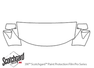 Dodge Journey 2009-2010 3M Clear Bra Hood Paint Protection Kit Diagram