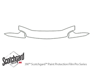 Dodge Neon 1997-1999 3M Clear Bra Hood Paint Protection Kit Diagram