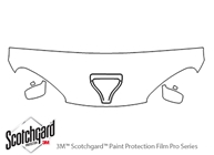 Dodge Viper 1996-2002 3M Clear Bra Hood Paint Protection Kit Diagram