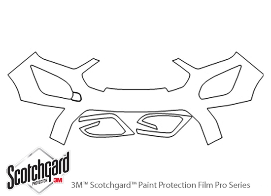 Ford Ecosport 2018-2021 3M Clear Bra Bumper Paint Protection Kit Diagram