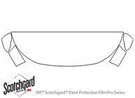 Ford Edge 2015-2018 3M Clear Bra Hood Paint Protection Kit Diagram