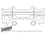 Ford Escape 2005-2007 3M Clear Bra Bumper Paint Protection Kit Diagram