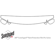 Ford Expedition 1997-2002 3M Clear Bra Hood Paint Protection Kit Diagram