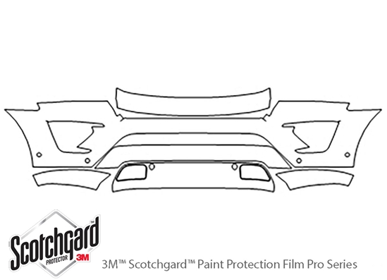 Ford Expedition 2018-2021 3M Clear Bra Bumper Paint Protection Kit Diagram
