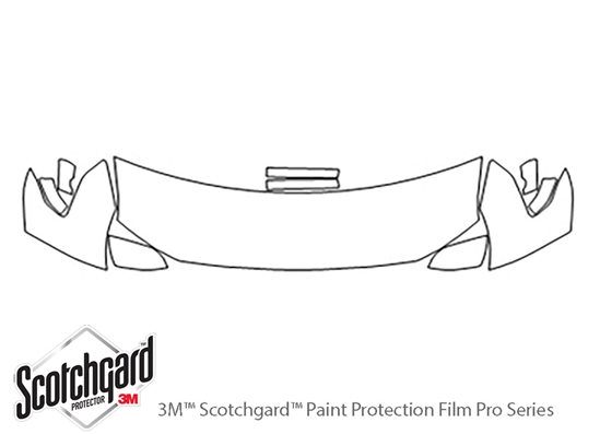 Ford Expedition 2018-2021 3M Clear Bra Hood Paint Protection Kit Diagram