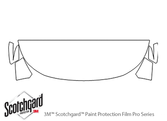 Ford Explorer 2016-2019 3M Clear Bra Hood Paint Protection Kit Diagram