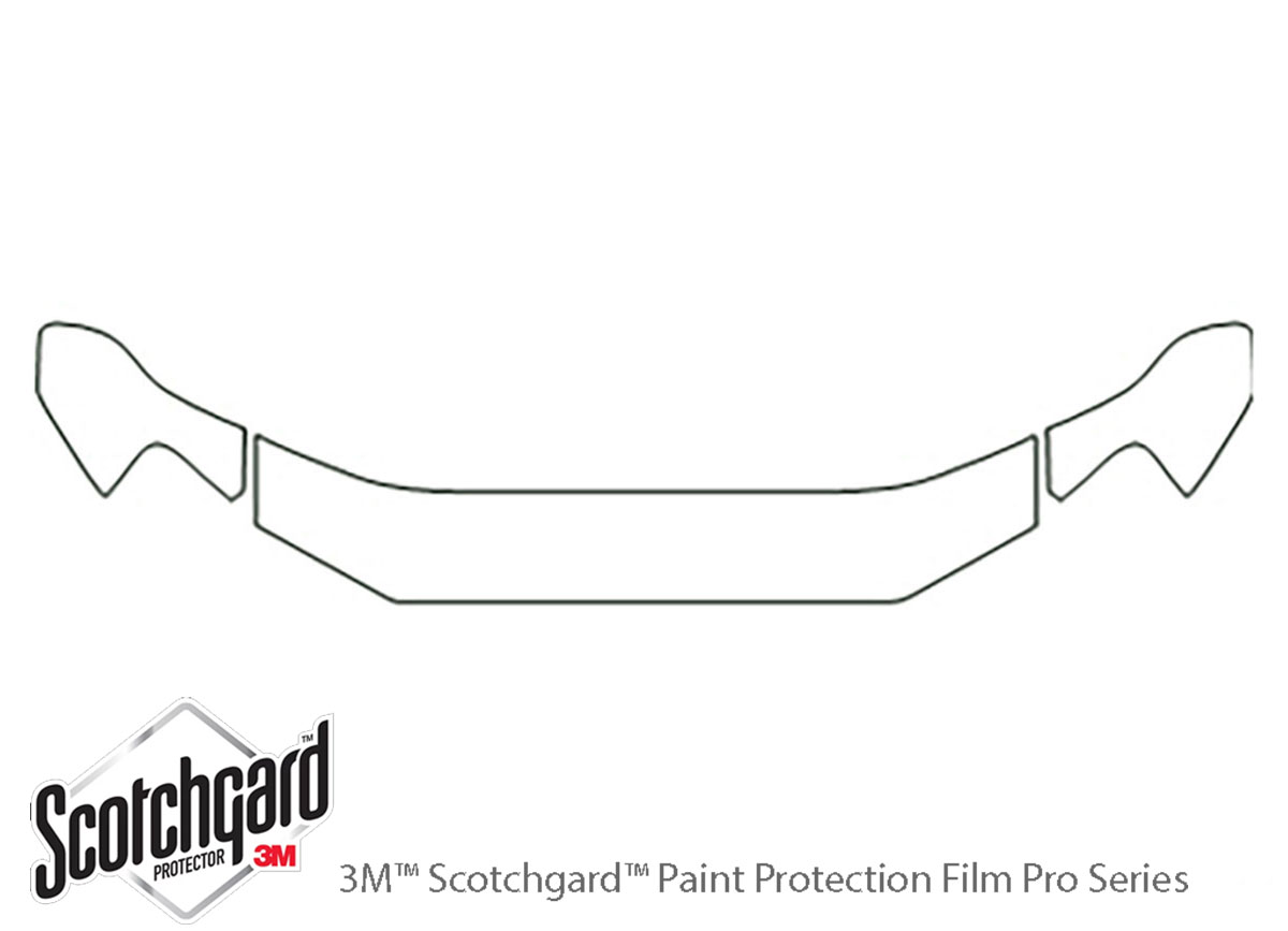 Ford Explorer Sport Trac 2005-2005 3M Clear Bra Hood Paint Protection Kit Diagram