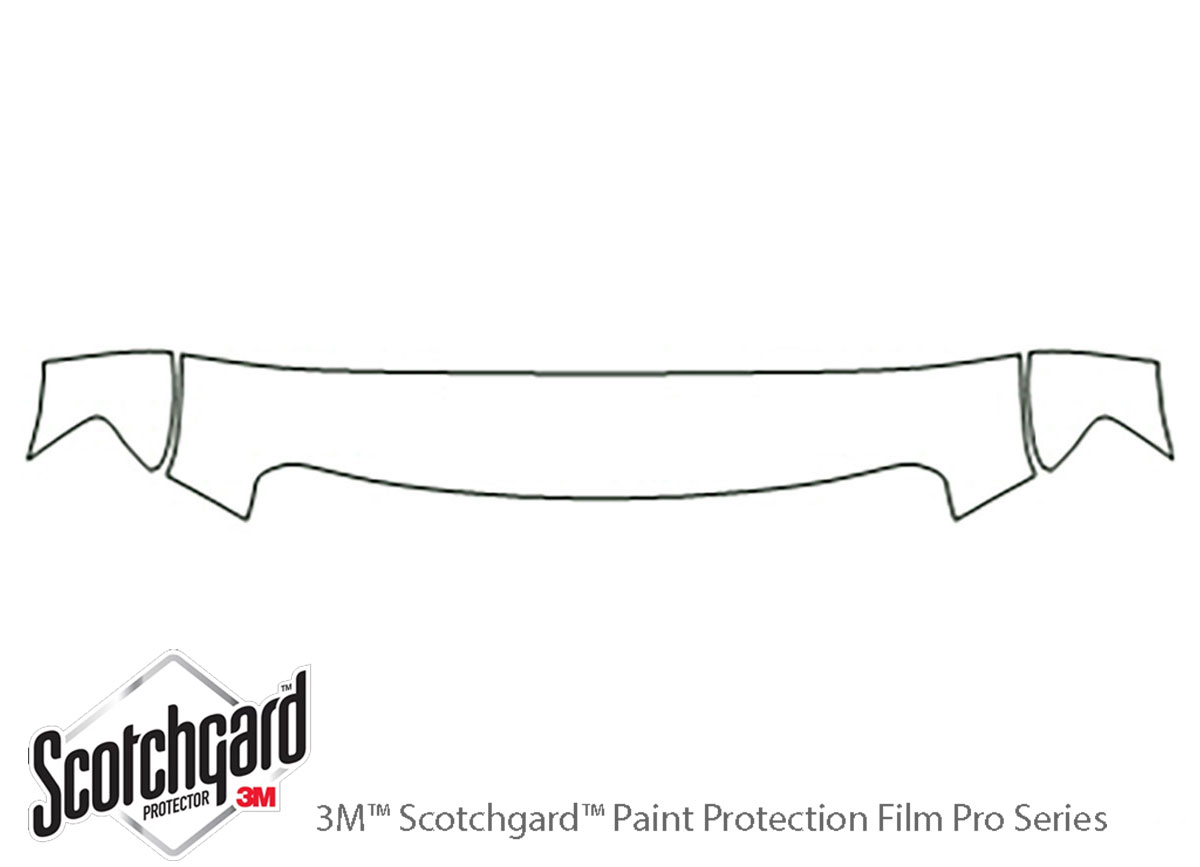 Ford F-550 2008-2010 3M Clear Bra Hood Paint Protection Kit Diagram