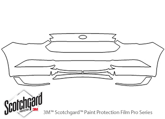 Ford Fusion 2017-2018 3M Clear Bra Bumper Paint Protection Kit Diagram