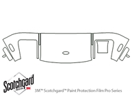 Ford GT 2005-2006 3M Clear Bra Hood Paint Protection Kit Diagram