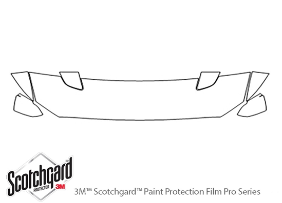 Ford Mustang 2015-2017 3M Clear Bra Hood Paint Protection Kit Diagram
