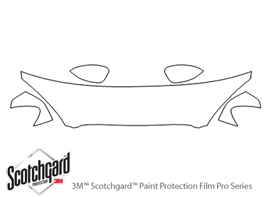 Ford Taurus 2000-2003 3M Clear Bra Hood Paint Protection Kit Diagram