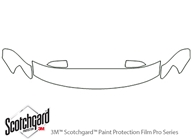 Ford Taurus 2008-2009 3M Clear Bra Hood Paint Protection Kit Diagram