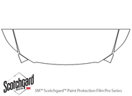 Ford Taurus 2013-2019 3M Clear Bra Hood Paint Protection Kit Diagram