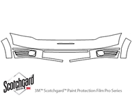 Ford Taurus X 2008-2009 3M Clear Bra Bumper Paint Protection Kit Diagram