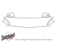 Ford Thunderbird 2002-2005 3M Clear Bra Hood Paint Protection Kit Diagram