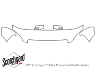 GMC Acadia 2007-2012 3M Clear Bra Hood Paint Protection Kit Diagram