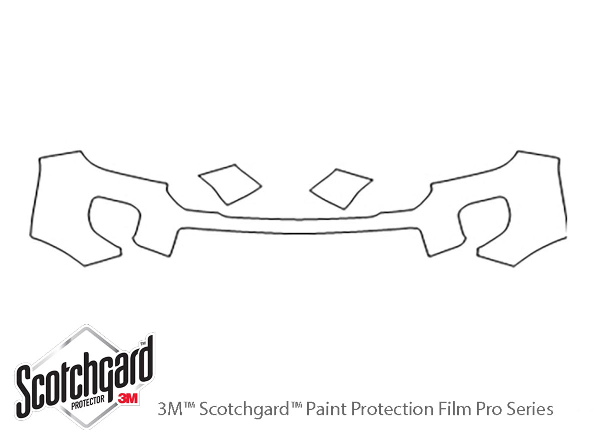 GMC Canyon 2015-2020 3M Clear Bra Bumper Paint Protection Kit Diagram