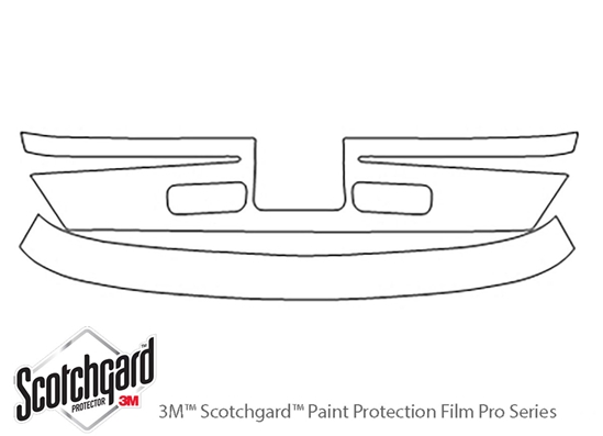 GMC Safari 2003-2005 3M Clear Bra Bumper Paint Protection Kit Diagram