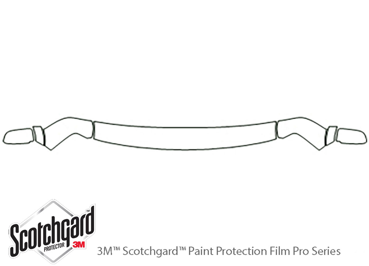 GMC Safari 2003-2005 3M Clear Bra Hood Paint Protection Kit Diagram