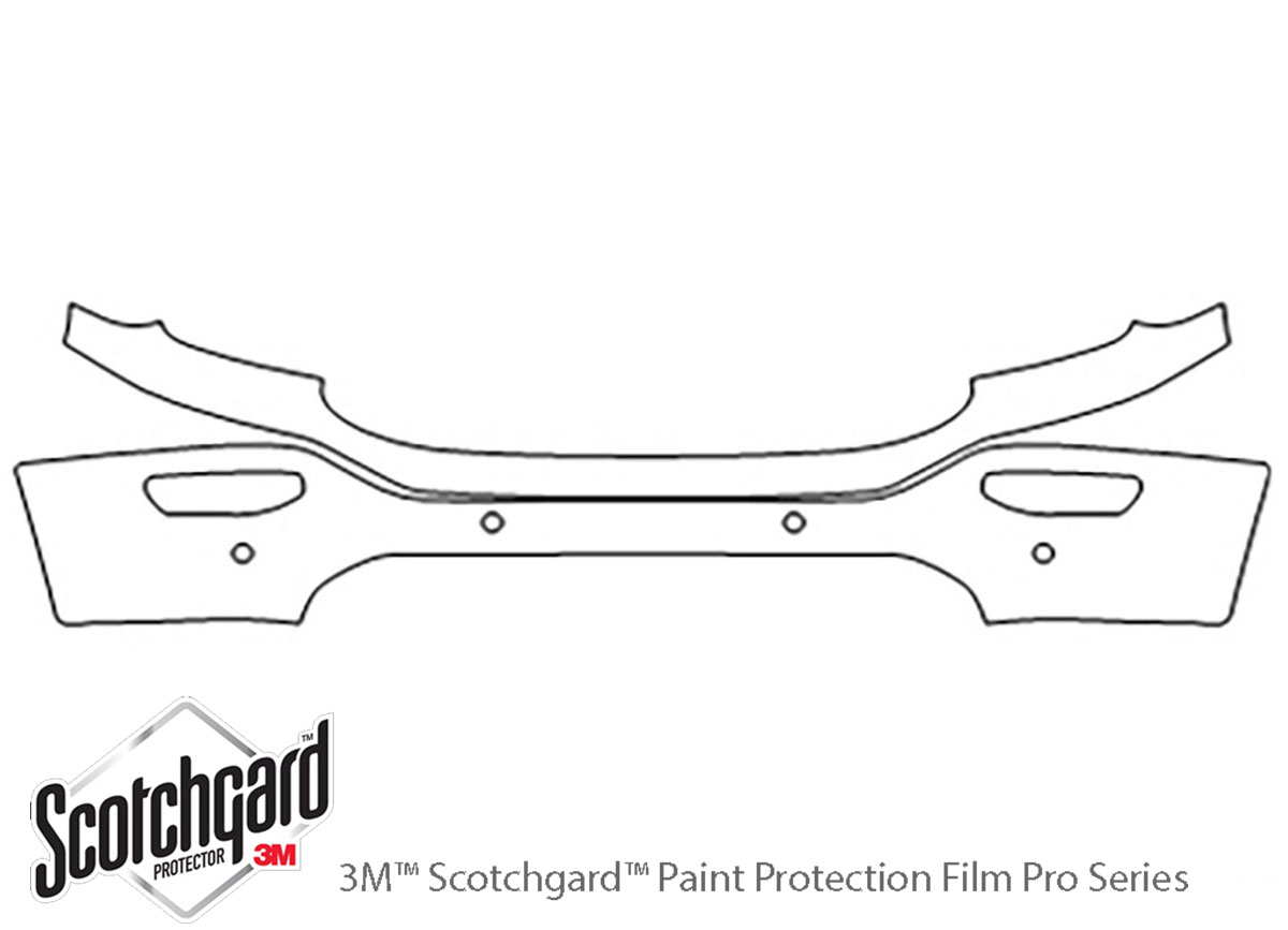 GMC Sierra 2016-2018 3M Clear Bra Bumper Paint Protection Kit Diagram