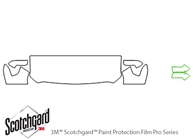 GMC Sierra 2019-2021 3M Clear Bra Hood Paint Protection Kit Diagram