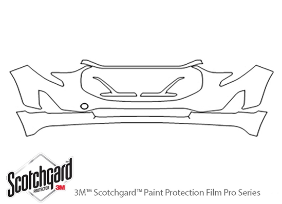 GMC Terrain 2018-2021 3M Clear Bra Bumper Paint Protection Kit Diagram