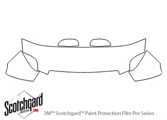 GMC Yukon 2007-2014 3M Clear Bra Hood Paint Protection Kit Diagram