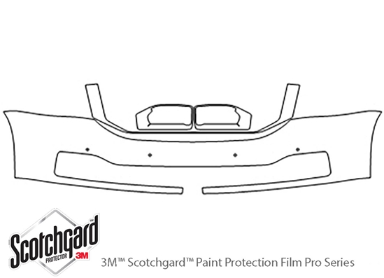 GMC Yukon 2015-2020 3M Clear Bra Bumper Paint Protection Kit Diagram