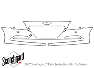 Genesis G80 2017-2020 3M Clear Bra Bumper Paint Protection Kit Diagram