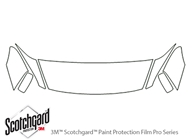 Honda Accord 2003-2007 3M Clear Bra Hood Paint Protection Kit Diagram