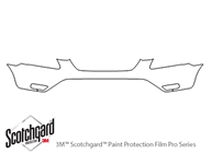 Honda CR-V 2002-2004 3M Clear Bra Bumper Paint Protection Kit Diagram