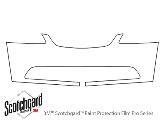 Honda Civic 2001-2003 3M Clear Bra Bumper Paint Protection Kit Diagram
