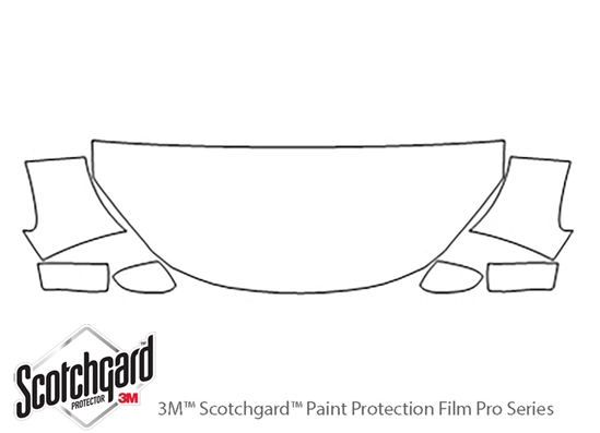 Honda Odyssey 2008-2010 3M Clear Bra Hood Paint Protection Kit Diagram