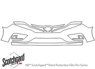 Honda Odyssey 2018-2021 3M Clear Bra Bumper Paint Protection Kit Diagram