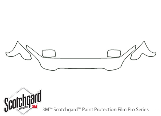 Honda Pilot 2003-2005 3M Clear Bra Hood Paint Protection Kit Diagram