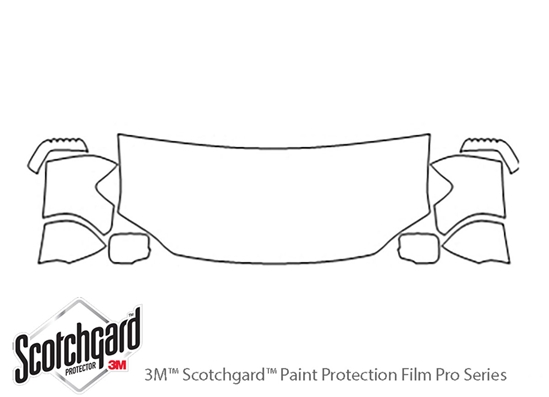 Honda Ridgeline 2006-2014 3M Clear Bra Hood Paint Protection Kit Diagram