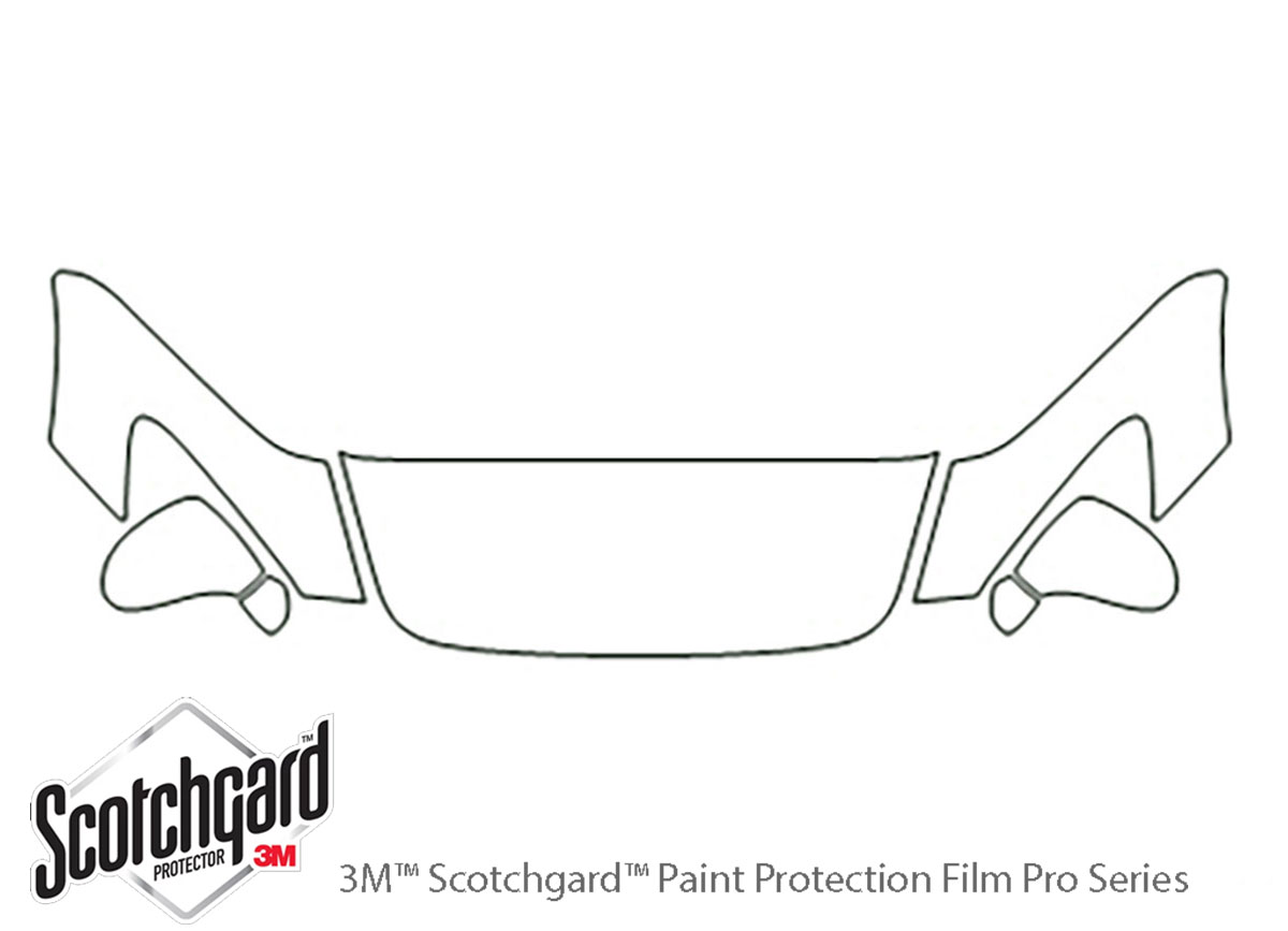 Honda S2000 2004-2009 3M Clear Bra Hood Paint Protection Kit Diagram