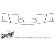 Hummer H3 2006-2010 3M Clear Bra Hood Paint Protection Kit Diagram