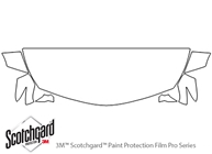 Hyundai Azera 2012-2016 3M Clear Bra Hood Paint Protection Kit Diagram
