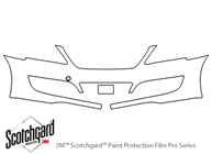 Hyundai Equus 2014-2016 3M Clear Bra Bumper Paint Protection Kit Diagram