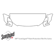 Hyundai Genesis 2009-2012 3M Clear Bra Hood Paint Protection Kit Diagram
