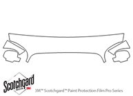 Hyundai Santa Fe 2001-2006 3M Clear Bra Hood Paint Protection Kit Diagram