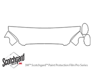 Hyundai Sonata 2000-2001 3M Clear Bra Hood Paint Protection Kit Diagram