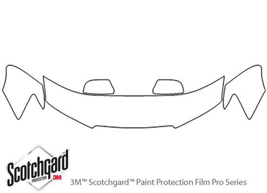 Hyundai Sonata 2006-2010 3M Clear Bra Hood Paint Protection Kit Diagram