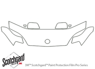 Hyundai Tiburon 2005-2006 3M Clear Bra Hood Paint Protection Kit Diagram