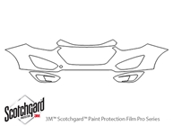 Hyundai Tucson 2005-2009 3M Clear Bra Bumper Paint Protection Kit Diagram
